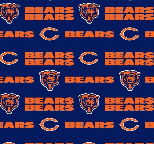 Chicago Bears 6312-D NFL Licensed cotton fabric from Fabric Traditions 58/60in