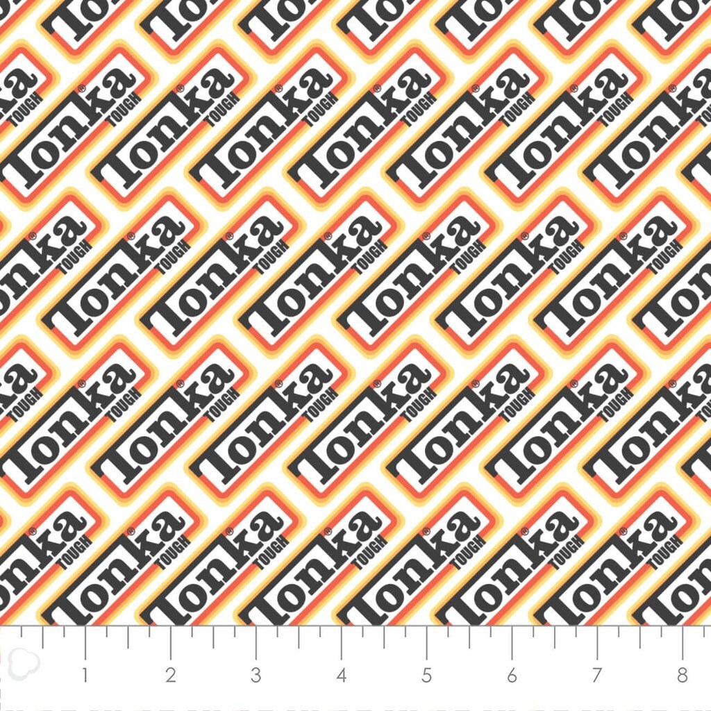 Tonka Logo Yellow 95060204-01 Camelot Tonka Retro Tough Licensed Collection Cotton Fabric