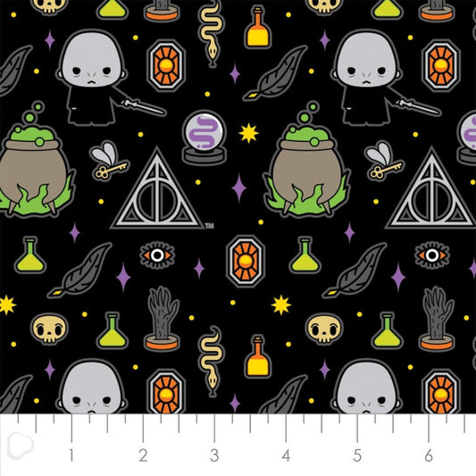 Black Harry Potter Halloween 23800259-02 Camelot Licensed Collection Cotton Fabric