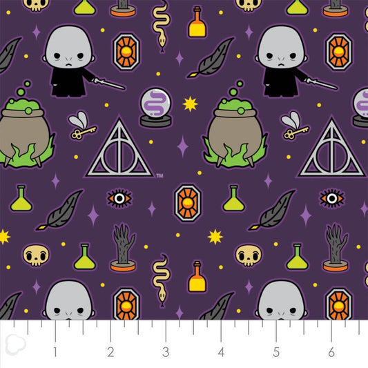 Purple Harry Potter Halloween 23800259-01 Camelot Licensed Collection Cotton Fabric