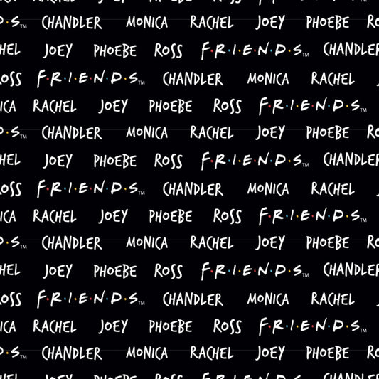 FRIENDS Character Names - FRIENDS The Television Series by Camelot Collection Licensed Cotton Fabric 23720261-1