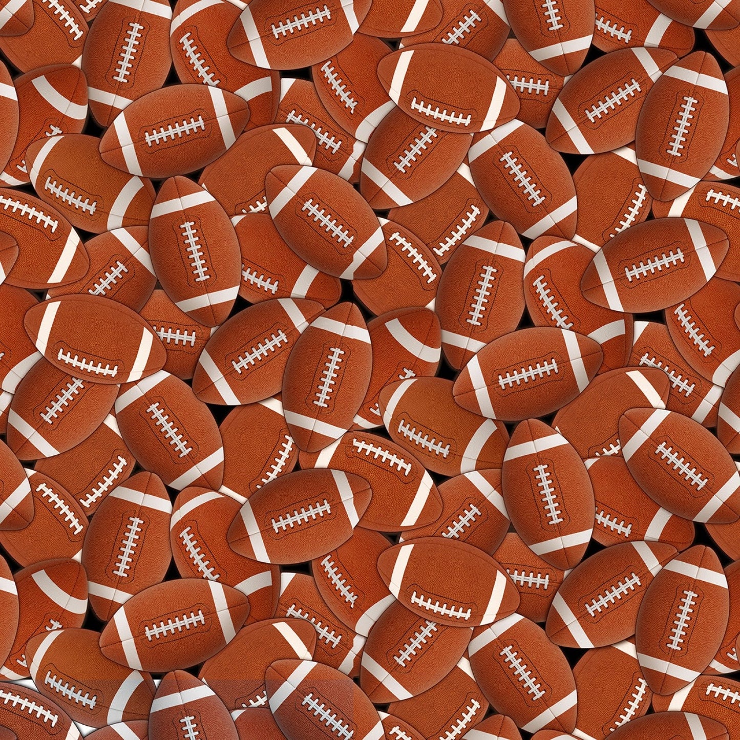 Brown Footballs Packed cotton fabric from Timeless Treasures