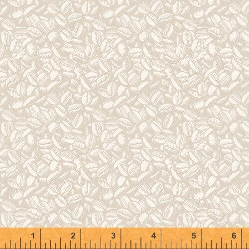 White Coffee Beans 51178A-7 Coffee Shop by Whistler Studios for Windham Fabrics