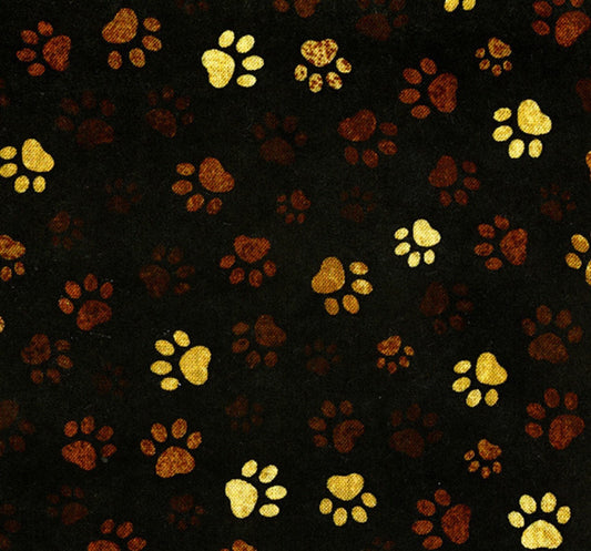 Mud Paw Prints from I Love Dog’s Collection - Timeless Treasures cotton Fabric