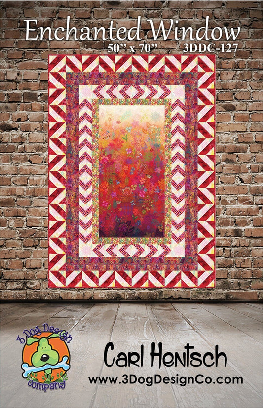 Enchanted Window Pattern by 3 Dog Design Co. Carl Hentsch. 50” x 70” - PAPER PATTERN