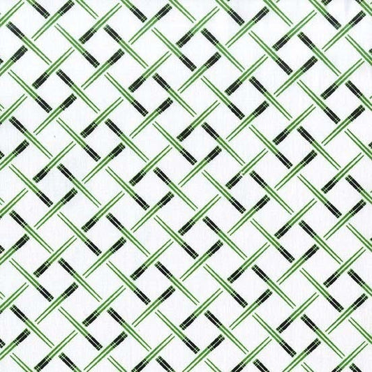 Chopstick Check on White by Michael Miller Cotton Fabrics