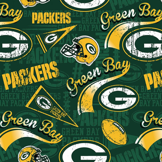 Green Bay Packers 14837-D NFL Licensed cotton fabric from Fabric Traditions 58/60in