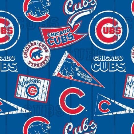 Chicago Cubs 14414-B MLB Licensed cotton fabric from Fabric Traditions 58/60in