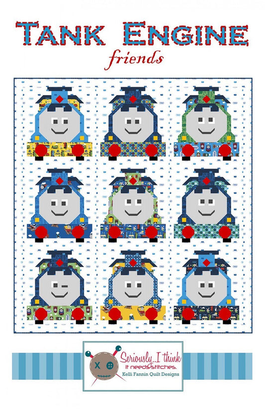 Tank Engine Friends Quilt Pattern from Kelli Fannin Quilt Designs - PAPER PATTERN