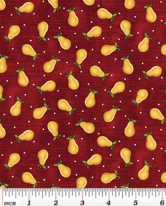 Pears 6049-10 from Folk Art Collection for Benartex - Cotton Fabric