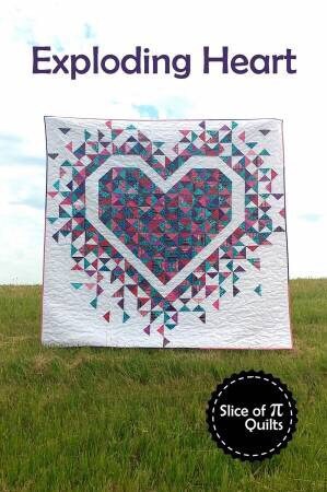 Exploding Hearts Quilt Pattern from Slice of PI Quilts by Laura Piland - PAPER PATTERN