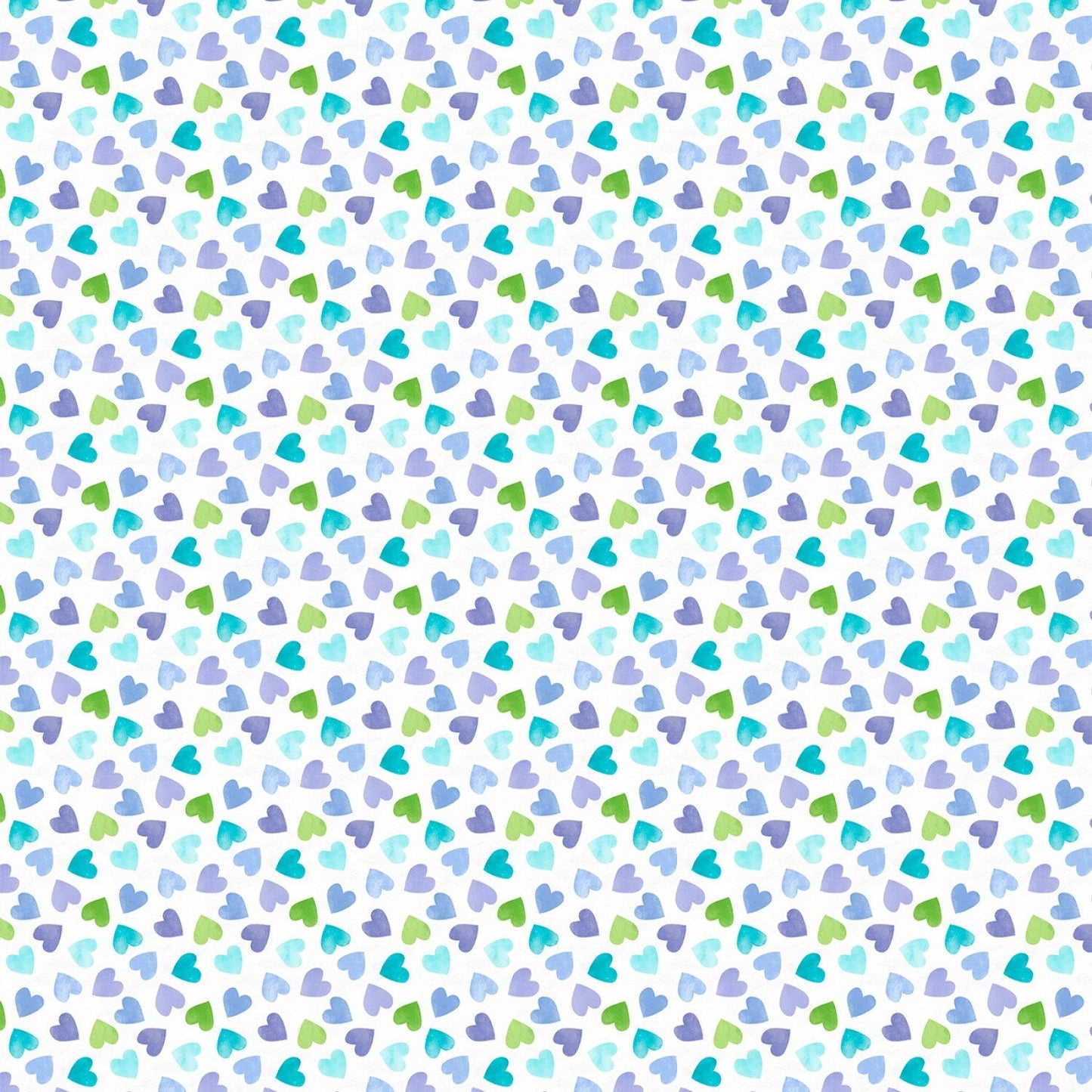 Teal Hearts 68554-174 Raindrops & Sunshine by Anne Rowan Collection from Wilmington Prints Cotton fabric