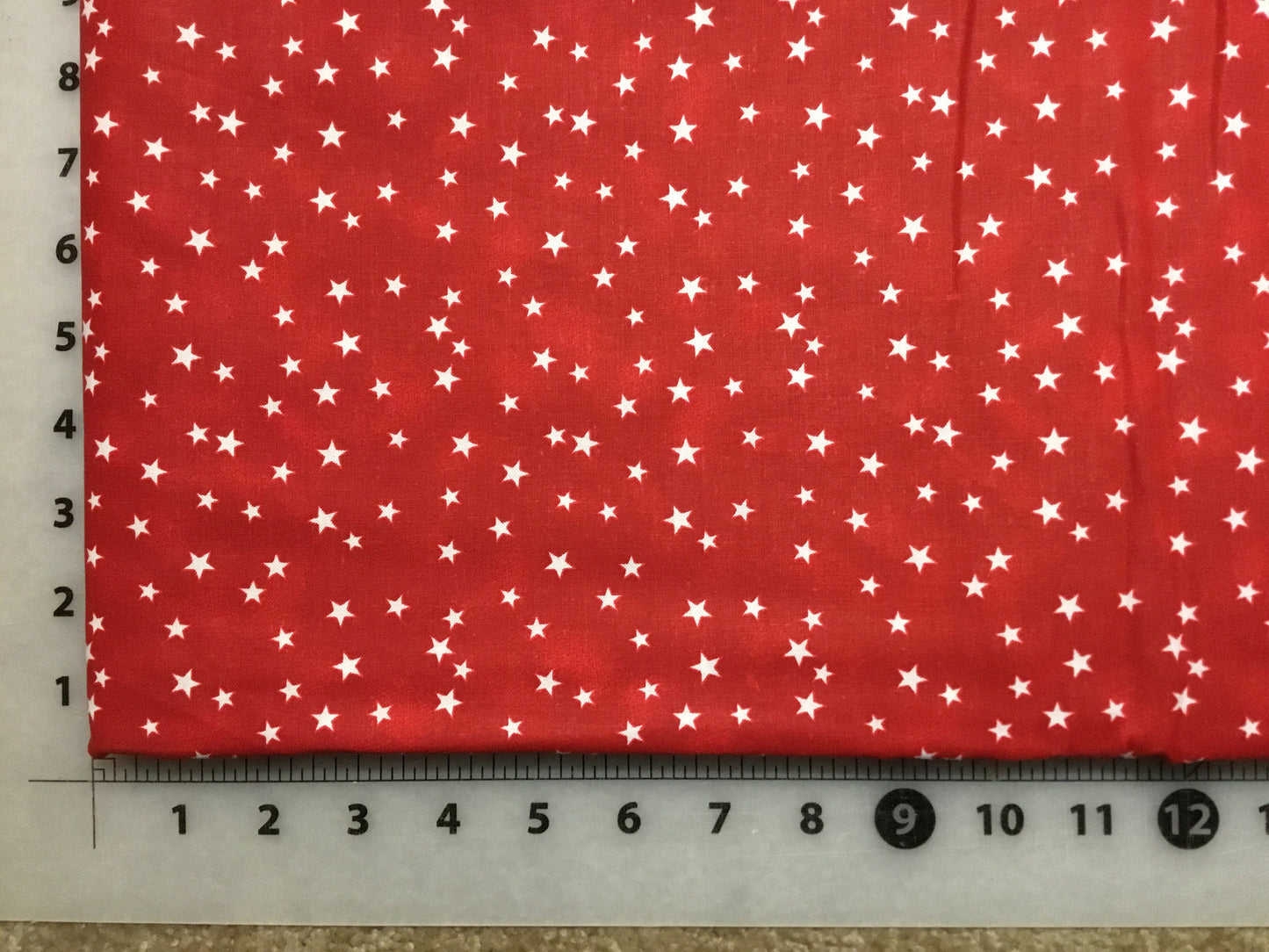 Small White Stars on Red background Patriotic Cotton Fabrics from Checker Fabrics