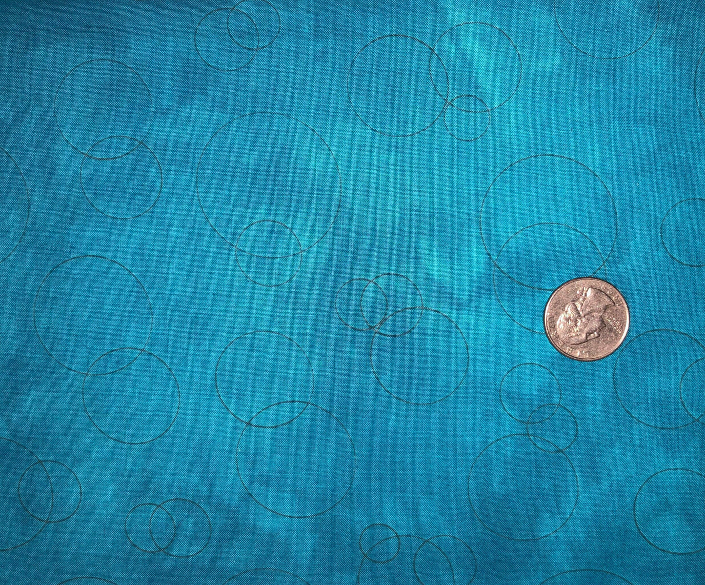 Circles on Turquoise 1764-1 by Underground Blues from Troy Riverwoods Collection Cotton Fabric