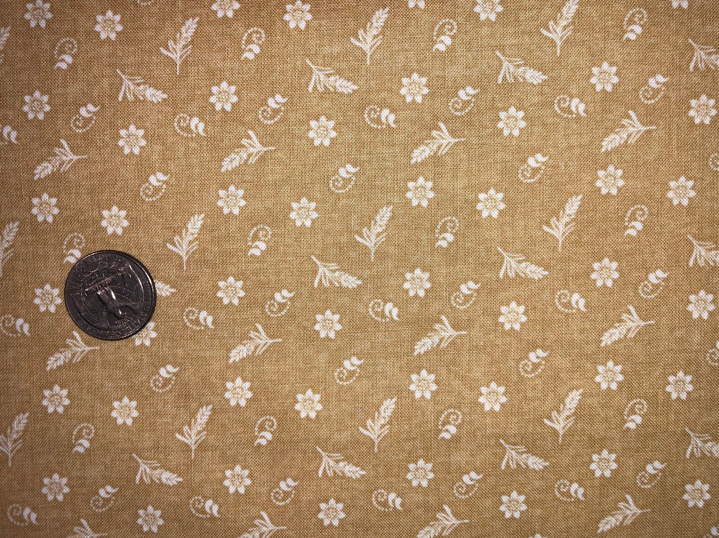 CTN-10862 Floral Allover on Tan from Serendipity Sunflowers by Troy Riverwoods Collection Cotton Fabric