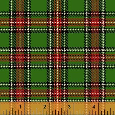 30866-4 Green Plaid from Paper Doll Christmas for Windham Fabrics Cotton Fabric