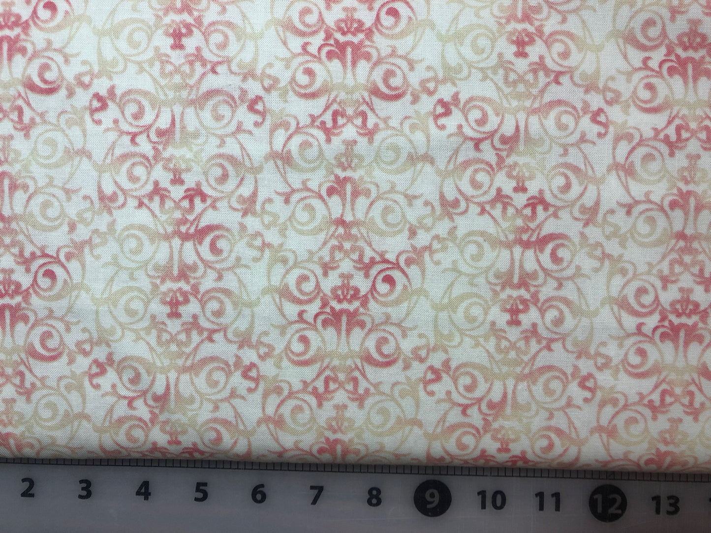 Creme Scroll Print 9229-44 from Love In Bloom by Fresh Designs for Henry Glass and Co. Cotton Fabric