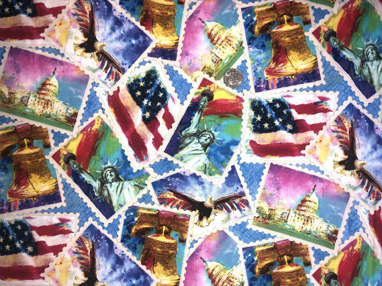 1904 Blue - America The Beautiful for Elizabeths Studio Cotton Fabric