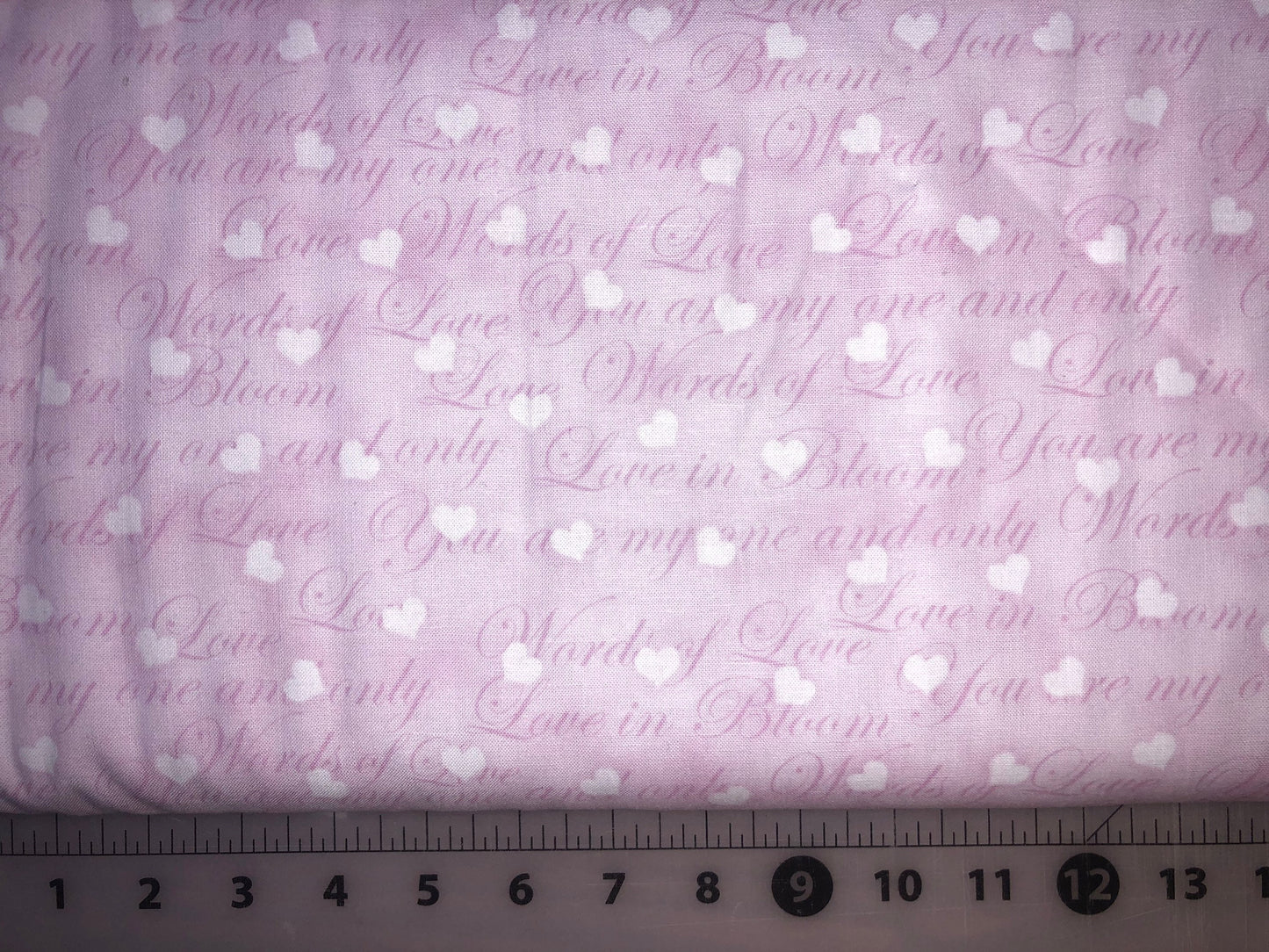 Pink Script Print 9228-22 from Love In Bloom by Fresh Designs for Henry Glass and Co. Cotton Fabric