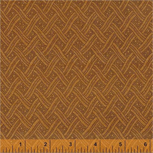 Basket Weave 27017-3 MAHOGANY C. 1830 Designed by Nancy Gere for Windham Fabrics