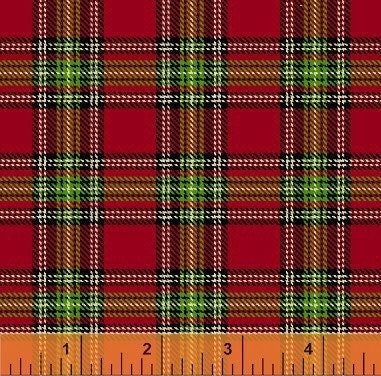 30866-2 Red Plaid from Paper Doll Christmas for Windham Fabrics Cotton Fabric