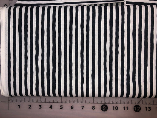 Black and White Stripes 1054-2 from Play Ball by Kathy Brown - The Teacher's Pet from Troy Riverwoods Collections - Cotton Fabric