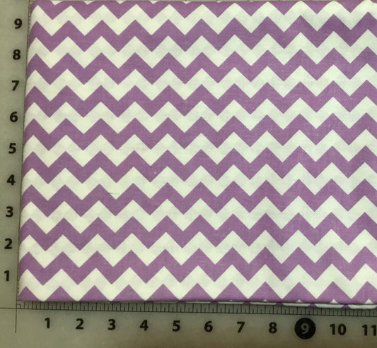 Light Purple and White Chevron Cotton fabrics from Checker Fabrics