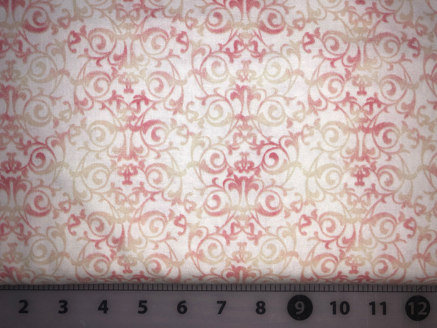 Creme Scroll Print 9229-44 from Love In Bloom by Fresh Designs for Henry Glass and Co. Cotton Fabric