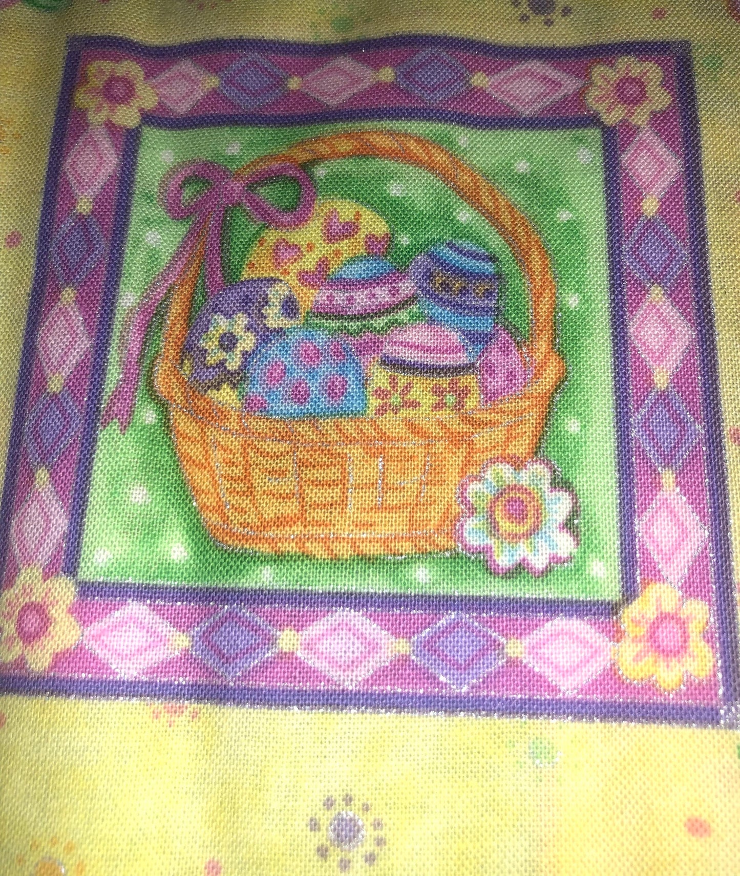 Easter Baskets Squares 103-99200 Fabri-Quilt Inc Spring Tidings - Cotton Fabric