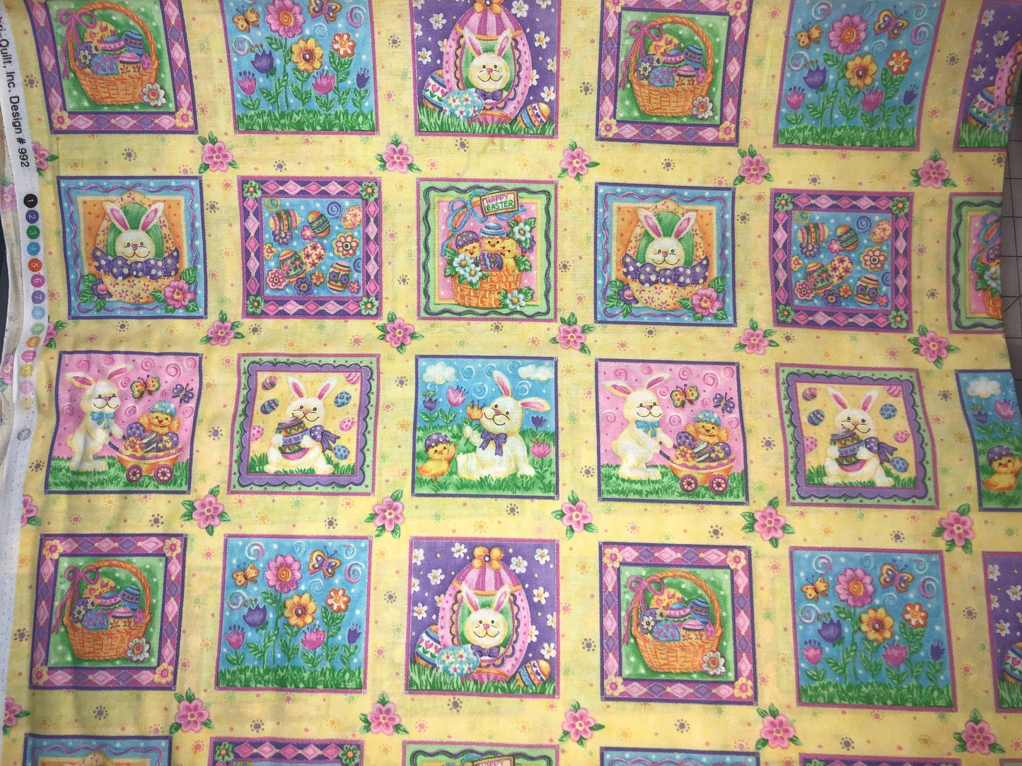 Easter Baskets Squares 103-99200 Fabri-Quilt Inc Spring Tidings - Cotton Fabric