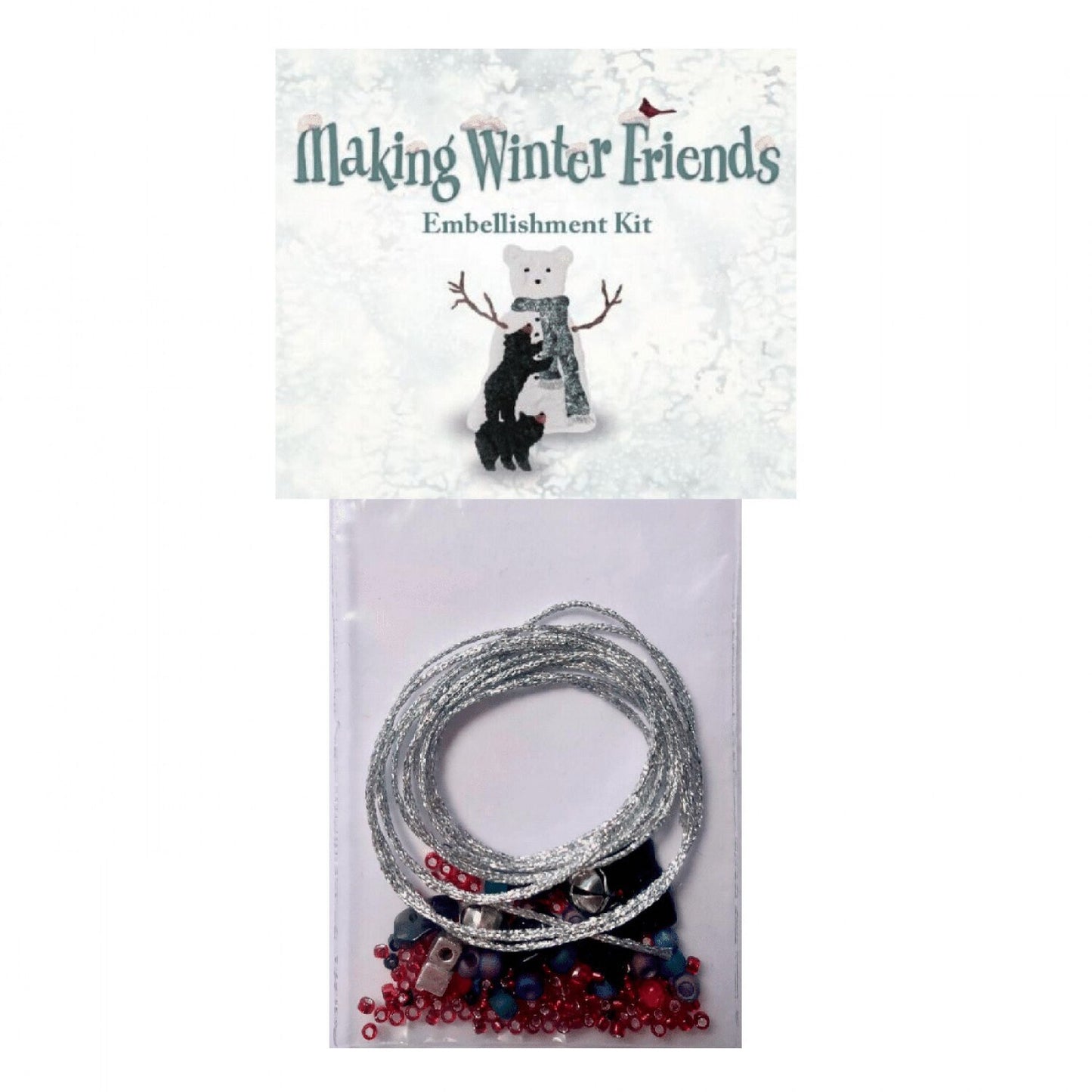 Making Winter Friends Kit Wall Hanging with embellishment by McKenna Ryan.