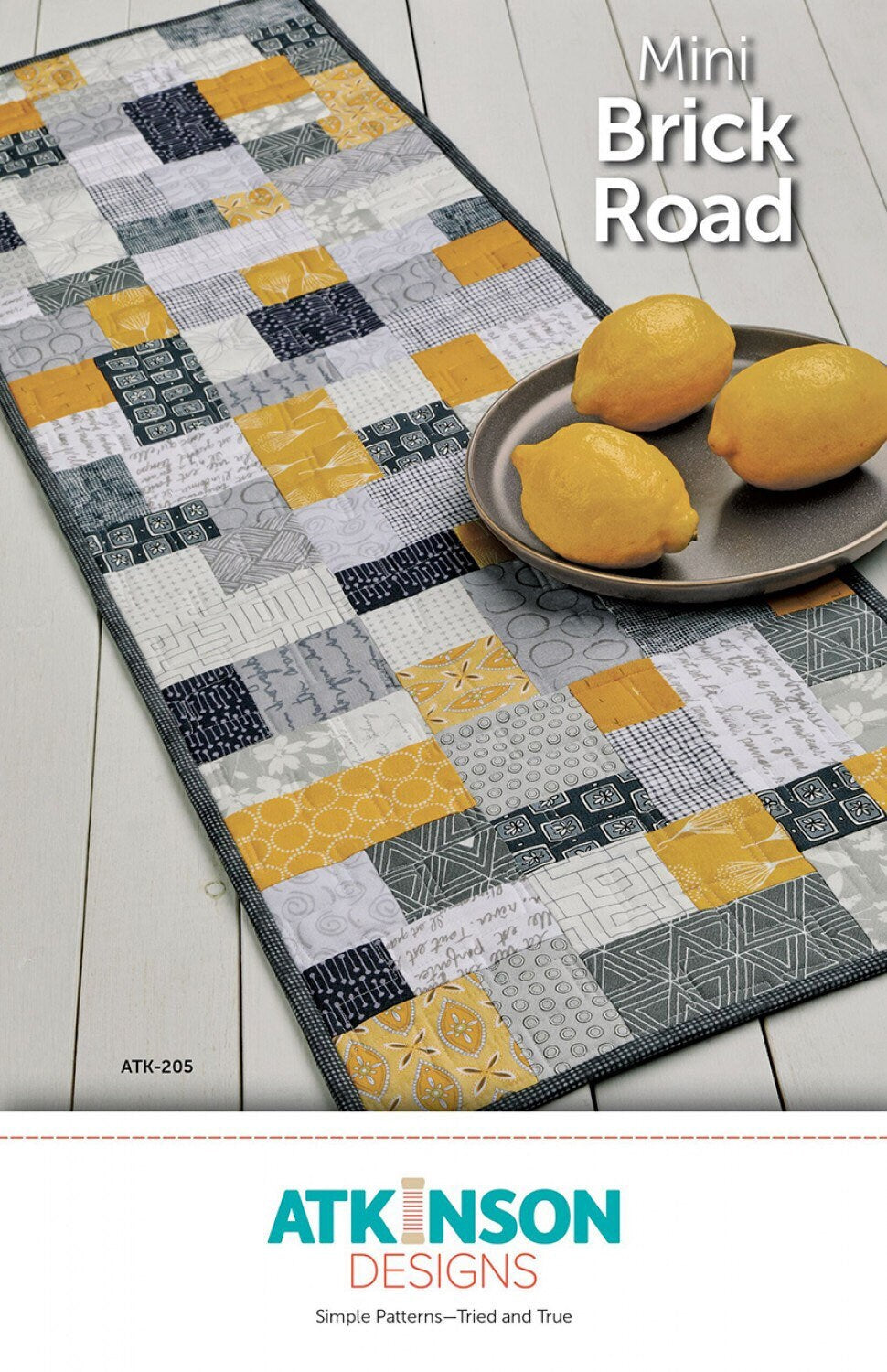 Mini Brick Road Table Runner Pattern# ATK-205 by Atkinson Designs PAPER PATTERN