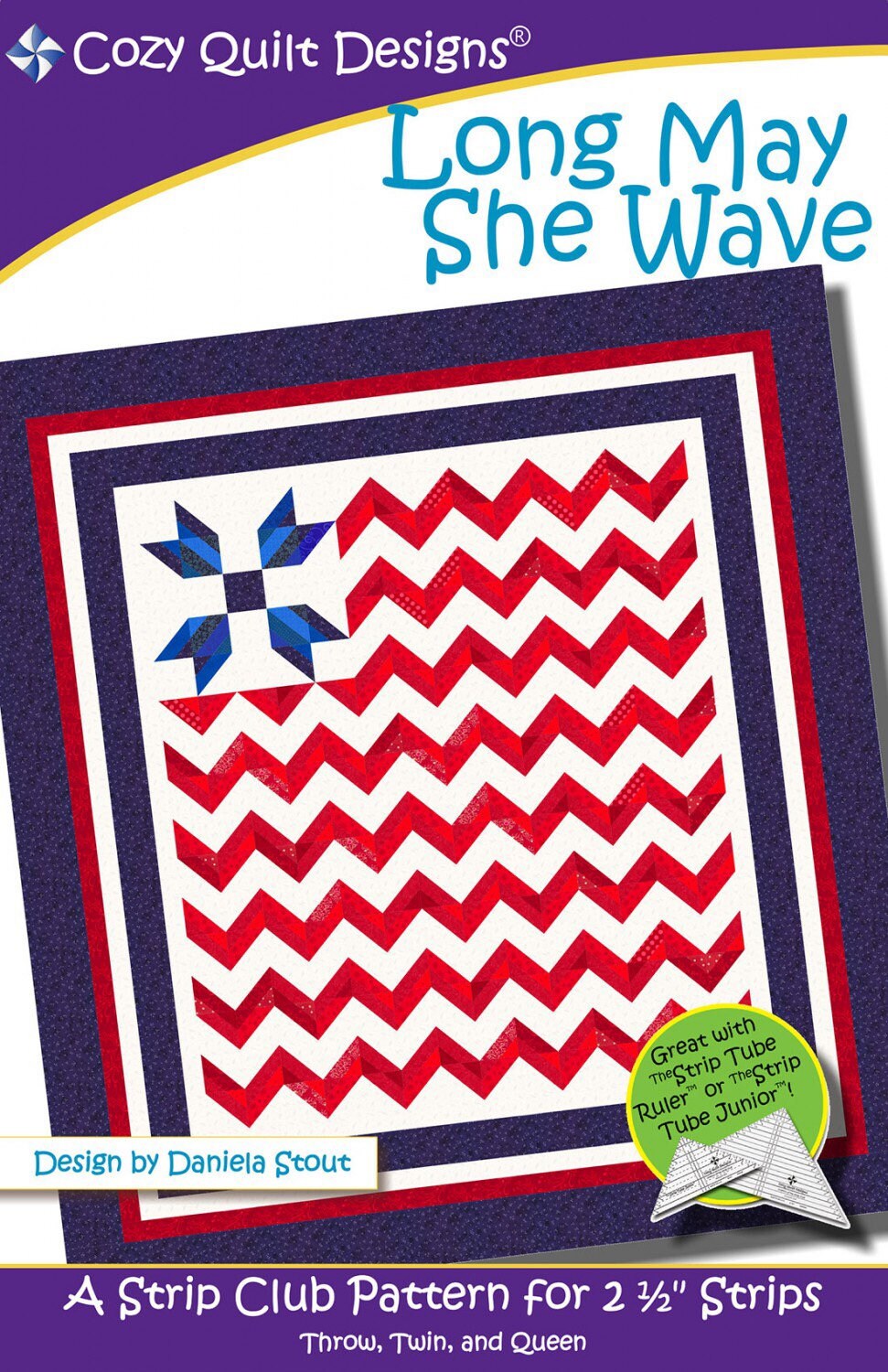 Long May She Wave # CQD01139 by Daniela Stout for Cozy Quilt Designs  PAPER PATTERN