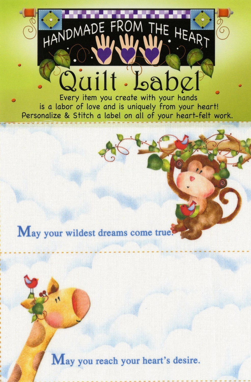 Handmade From The Heart Quilt Labels by Jody Houghton for Joyfully Designed