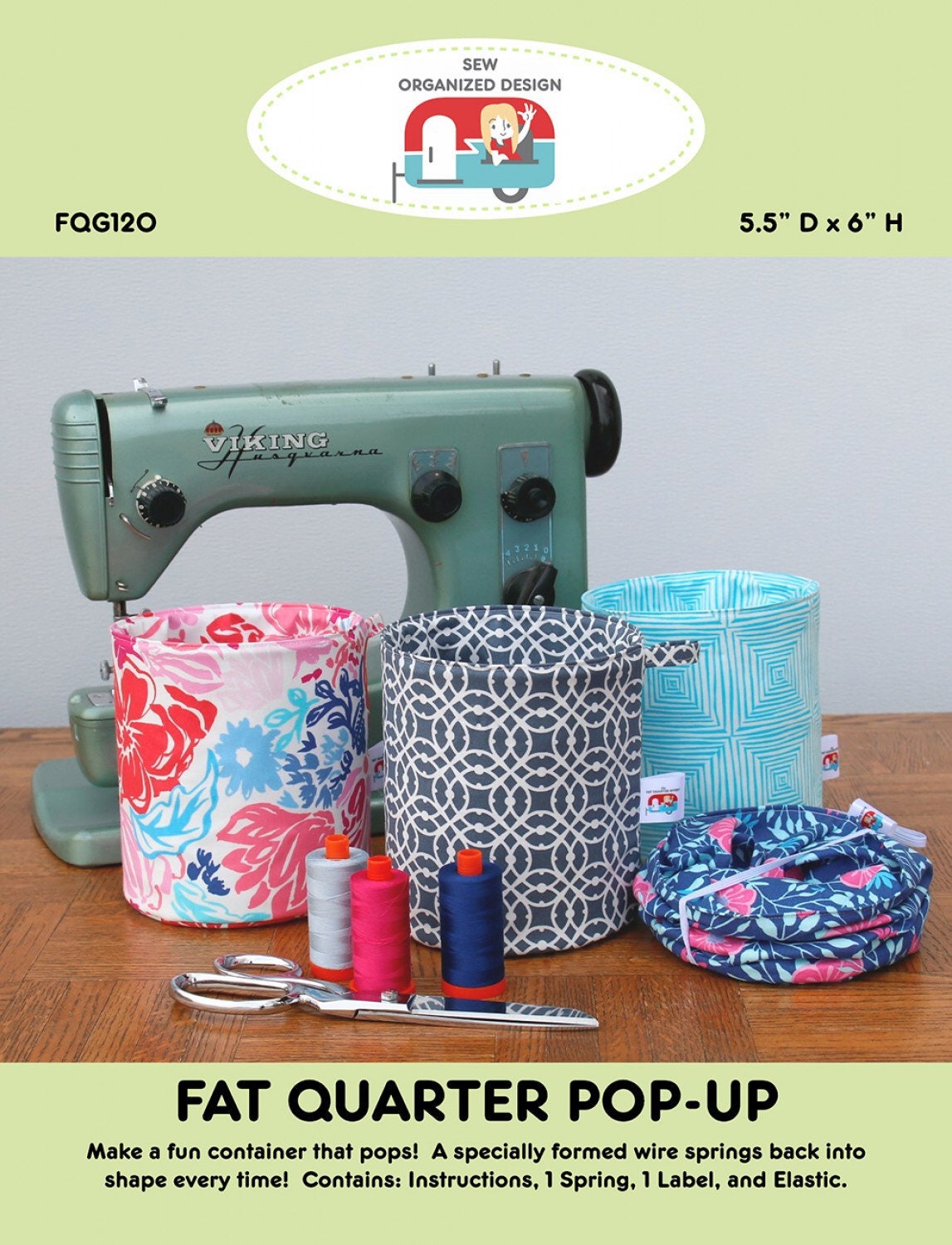 Fat Quarter Pop-Up Pattern and Small Pop-Up refill included by Sew Organized Designs (formerly Fat Quarter Gypsy) PAPER PATTERN