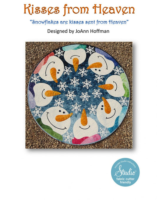 Kisses From Heaven from JoAnn Hoffman  42" diameter Applique PAPER PATTERN