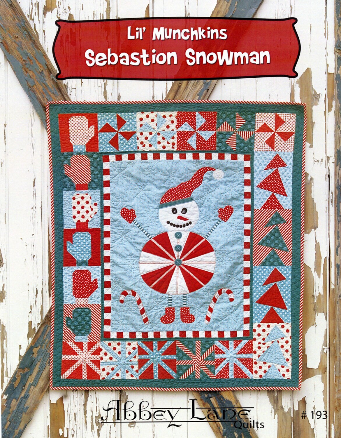 Lil' Munchkins Sebastion Snowman applique by Abbey Lane Quilts