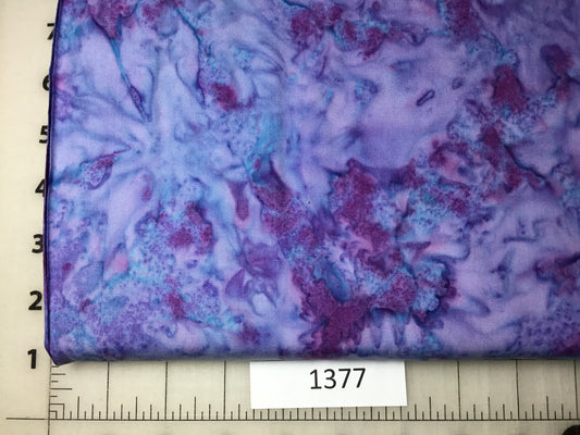 1377 Fabrics That Care LLC Batik Cotton Fabric Heavenly Purples