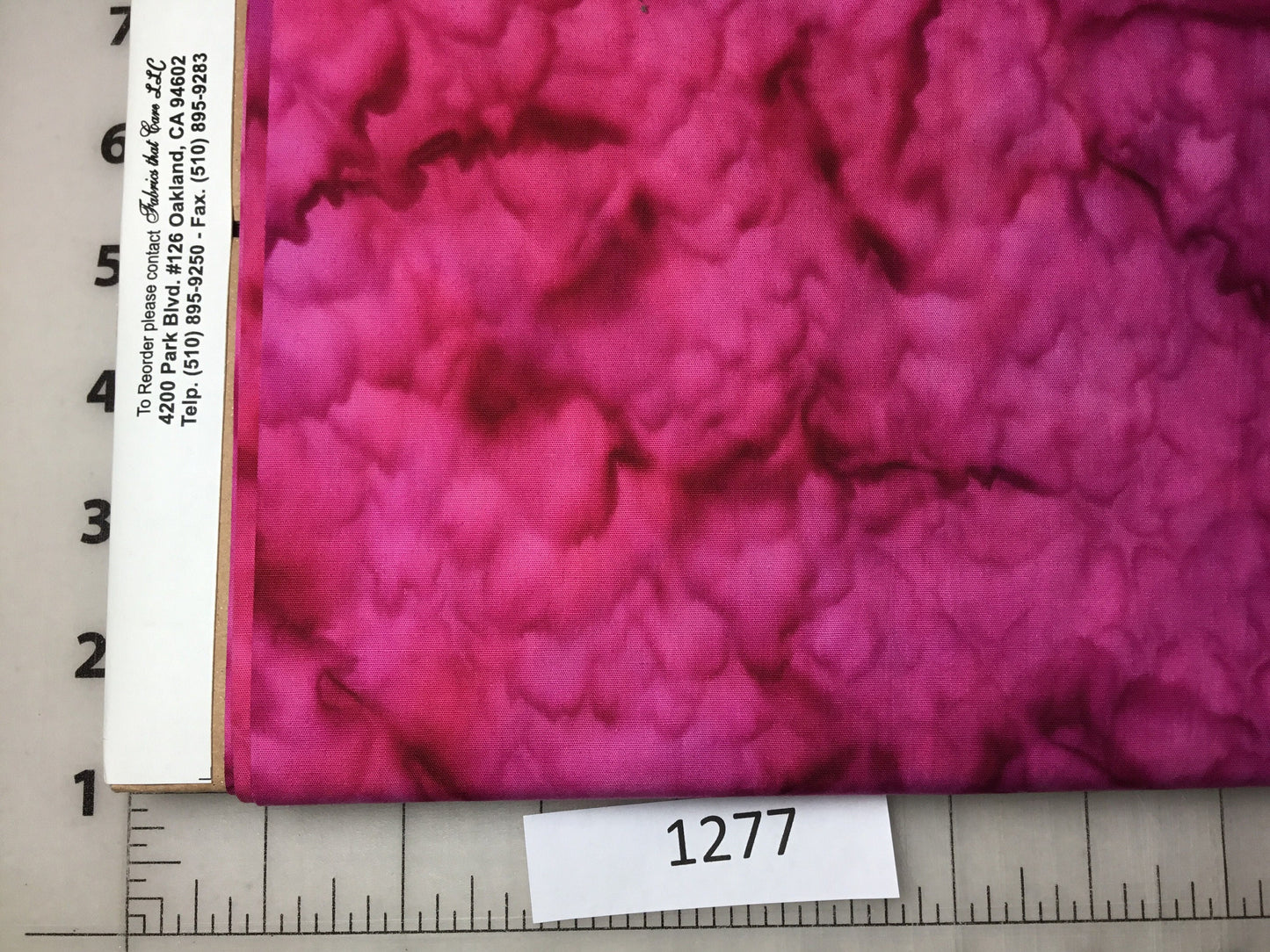 1277 Fabrics That Care LLC Batik Cotton Fabric Ruby Reds and Purples