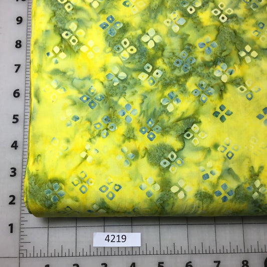 4219 Remnants of Summer from Batik Textiles Yellow Green