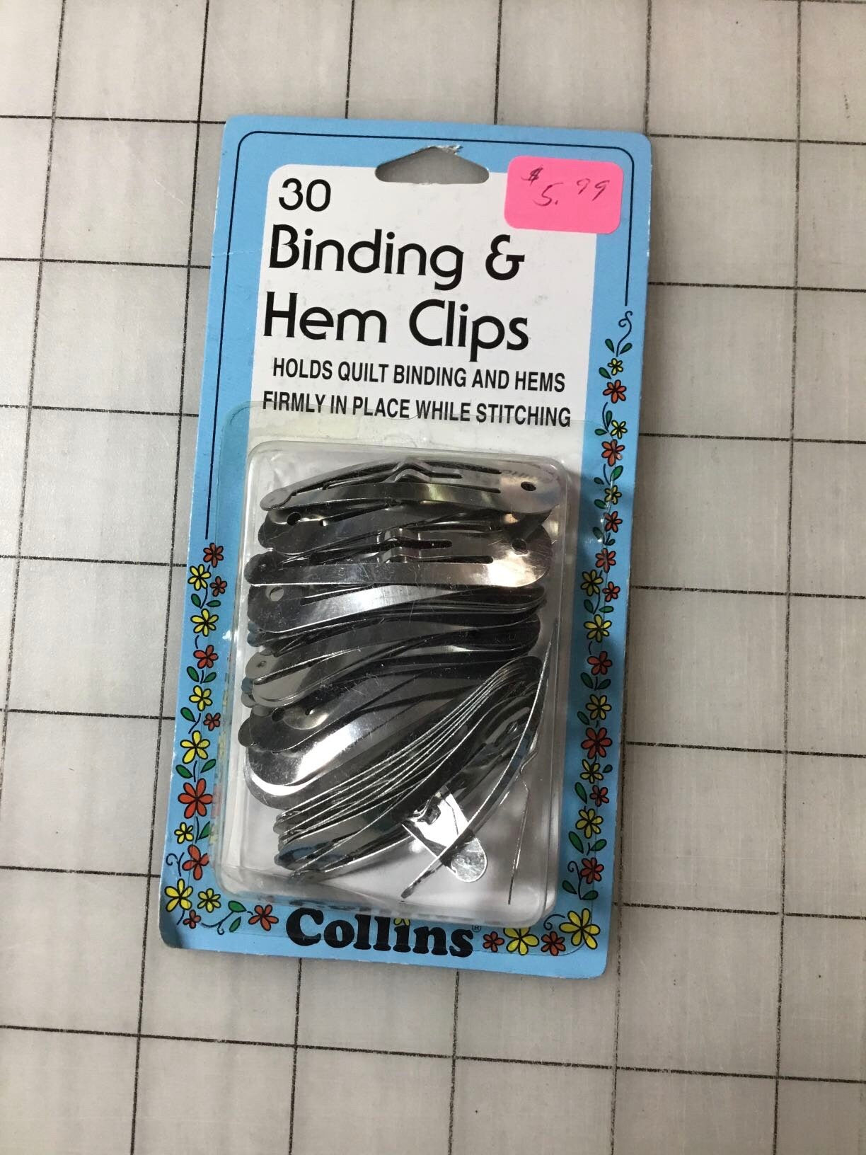 Binding and Hem Clips 30 count by Collins