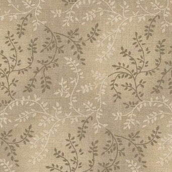 Wide Back Fabric 108” Vines Brown Tan and Cream  by Midwest Textiles 47603-702