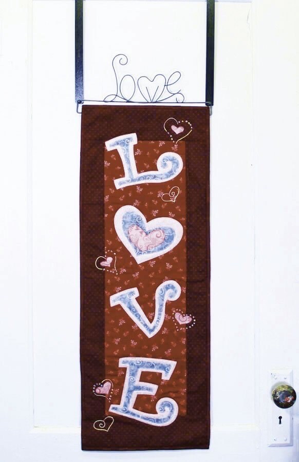 Love by Patch Abilities MM702  Wall Hanging 12" X 32" PAPER PATTERN