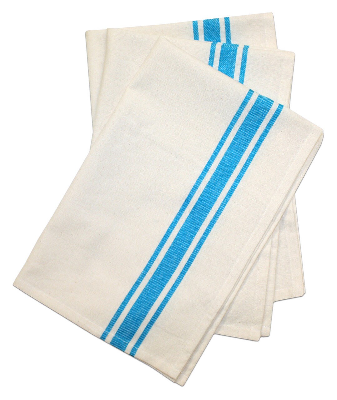 Aunt Martha’s Stitch ‘Em Up Retro Stripe Towels Turquoise 18" X 28" Cotton Package of 3