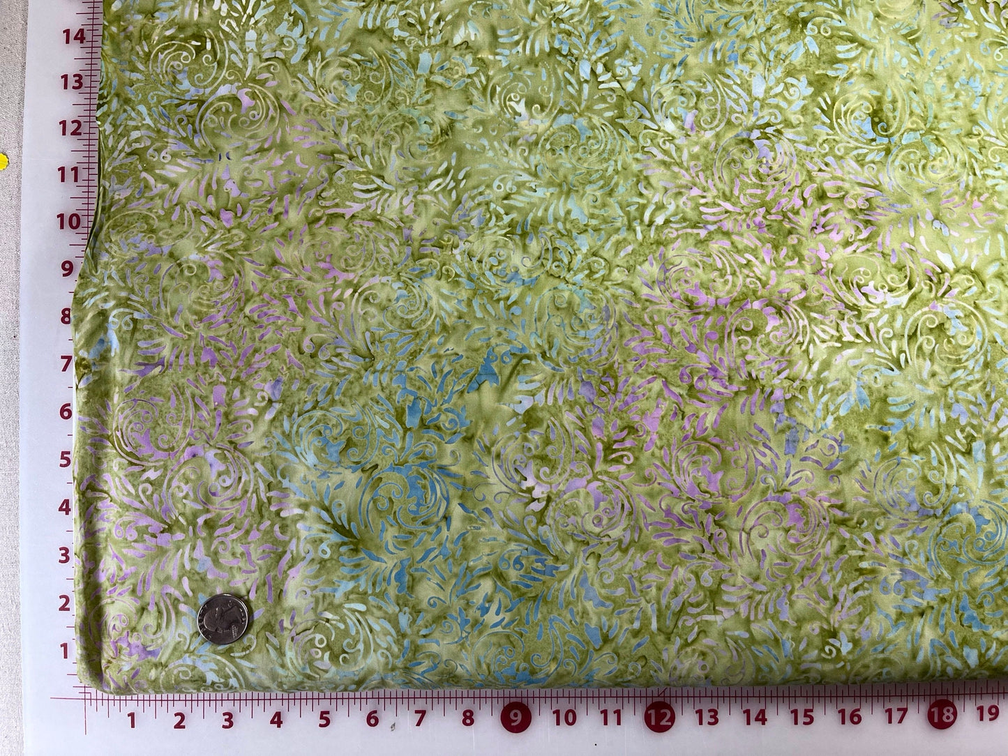 HIF-B1424 Green and Blue Timeless Treasures Batik