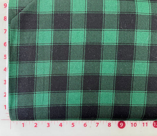 Holiday Green and Black Plaid Cotton by Timeless Treasures C5784