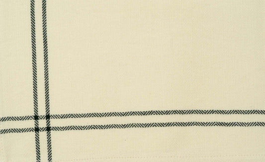 Kitchen Tea Towel Vintage Stripe Green Stripe on Natural Background 20" X 28" by Dunroven House