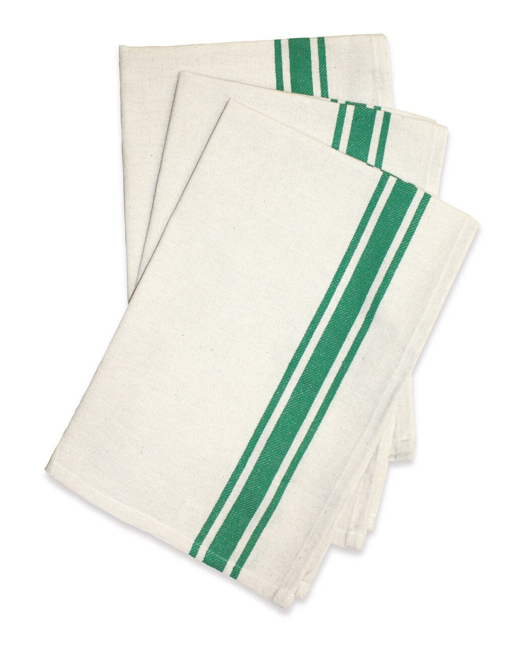 Aunt Martha’s Stitch ‘Em Up Retro Stripe Towels Kelly Green 18" X 28" Cotton Package of 3